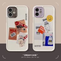 เคสเลนส์โทรศัพท์โลหะที่ถอดออกได้สำหรับ IPhone 11 12 Pro Max,คุณภาพสูงซิลิโคนหน้ายิ้มเรียบง่ายเคสคู่ XR XS 7 8 Plus SE 2020ด้านหลัง