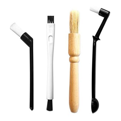 Coffee Grinder Cleaning Brush,Wood Dusting Espresso Brush and Nylon Espresso Machine Brush with Spoon for Bean Grain,Etc