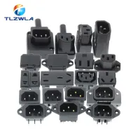 1ชิ้น IEC320ทองแดงบริสุทธิ์ C14เต้ารับไฟฟ้า AC ปลั๊กไฟ2/3/4/สวิตช์6Pin พร้อมช่องเสียบมาตรวัดแหล่งจ่ายไฟโคมไฟ10A 250V