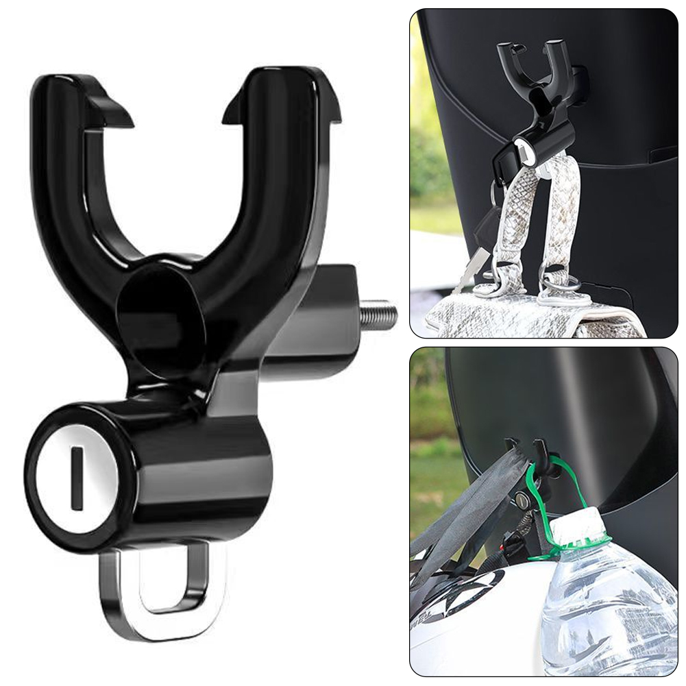 JaneDream Universal Metal Motorcycle Helmet Lock Bike Handlebar Helmet Anti-theft Safety Lock Accessories wih Hooks and Two Keys