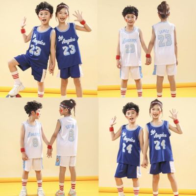 8/24 Kobe Jersey 23 James Jersey Kids 2021 New NBA Lakers Jersey Vintage City Version Children Basketball Suit