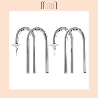 [MILIN] Signature Milin M logo ต่างหูติดหูแต่งห้อยโลโก้ / Tatia Earrings