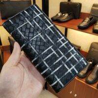 2023 New★ Wallets men and women youth handmade sheepskin woven embroidery long clutch bag genuine leather woven short wallet bv149