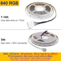 RGBW RGB COB แถบไฟ LED 12V 24V 768 840 LEDs /M ยืดหยุ่นสูงสีสันสดใส FOB แถบแสงเทป LED สำหรับตกแต่งห้องในร่มแถบไฟแถบไฟ LED