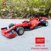 Bburago 1:18 Ferrari F1 SF90 No.16 Sebastian Vettel manufacturer authorized simulation alloy car model decorative collection toy