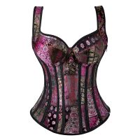 【LZ】▼✷  Cintura Trainer Espartilho Shaper Do Corpo Bustiers Espartilhos Jacquard Lingerie Plus Size Cintas De Ombro Corselet Roupas Góticas Corselet