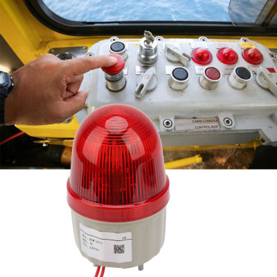 ไฟเตือน Strobe 220VAC Strobe Signal Light Bolt ไฟ LED สีแดงคงที่ ไฟเตือนฉุกเฉินสำหรับอุตสาหกรรม (เส้นผ่านศูนย์กลาง 75 มม.)