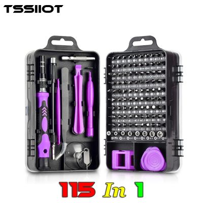 【CW】 Magnetic Screwdriver Set Torx Hexagon 115 In 1 Slotted Screw Bits Repair Hand