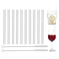 6in 15cm Short Glass Straws Straight Bent Clear Straws for Cocktails Whiskey Coffee Bar Party Drinkware Reusable Drinking Straws Barware