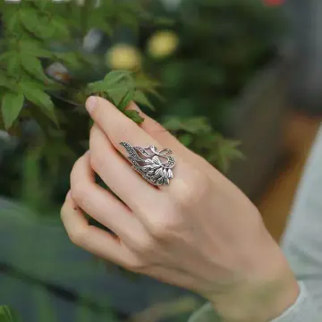 Peacock feather finger on sale ring