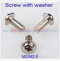 เหล็ก M2/M2.5พร้อมหัวในฝ้าแบบวงกลมแบบไขว้นิกเกิลขนาดจิ๋วความยาวสกรูคอมพิวเตอร์สกรูที่มากับที่ล้าง4ม.-12มม. 200ชิ้น