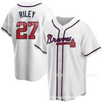 ▥❈▫ Warriors 27 white fans baseball jersey MLB Braves Riley Jersey on behalf of