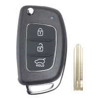 Keyecu OKA-865T 3ปุ่ม433เมกะเฮิร์ตซ์ ID46ชิปพลิกรีโมทคอนลรถ Key FOB สำหรับ Hyundai Elantra 2014 2015 2016 CCAJ12LP0020T1