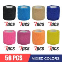 【LZ】 8 Colors Mixed Printing Sports Knee Pads 4.8m Medical Elastic Bandage Color Self Adhesive Tape for Finger Joint Pets