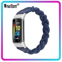 {TATLLr} Wearlizer สายนาฬิกาไนลอนถักสำหรับ Fitbit Charge 5 Band วงยืดหยุ่นทอสำหรับ Fitbit Charge 5ผู้หญิง Slim แถบยืดได้