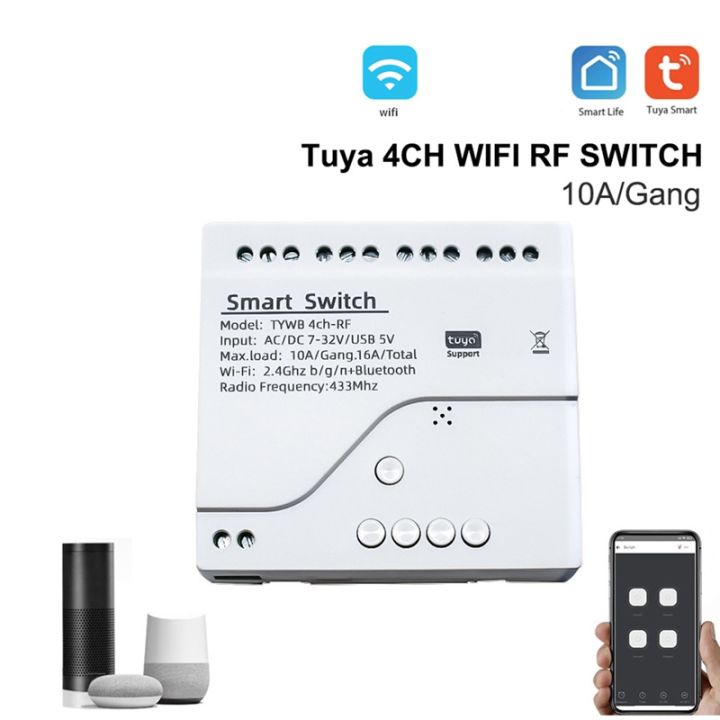 2x-tuya-smart-wifi-motor-switch-module-rf-433-radio-remote-control-4ch-inching-relay-for-alexa-google-home-ac-dc-7-32v