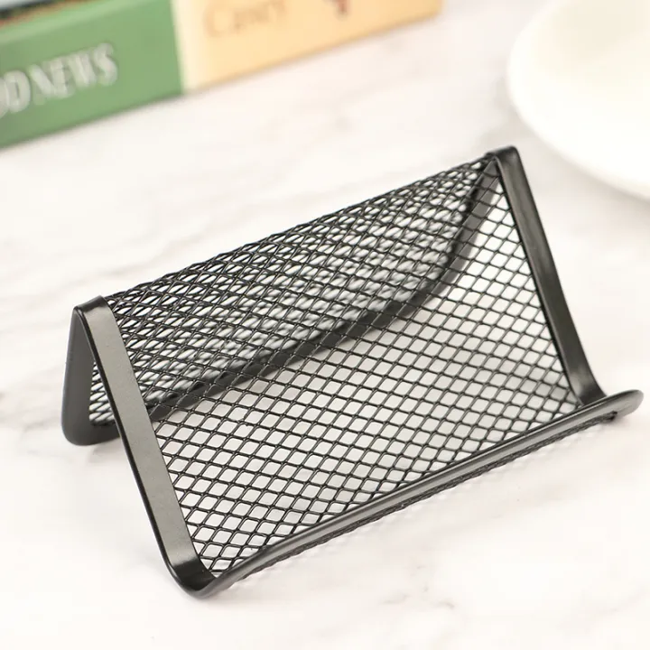 Kada 🔥Ready Stock Metal Mesh Portable Business Card Holder Display