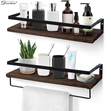 Bathroom Shelf Organiser Shower Storage Rack Solid Wood Corner Shelves Wall  Mounted Toilet Shampoo Holder Kitchen Shelf 