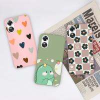 เคสสำหรับ OPPO A17 A17K เคสลายการ์ตูนรูปหน้ายิ้มหัวใจซิลิโคนนิ่มของแมวกล่องกันกระแทกด้านสำหรับ OPPO A 17 A 17K เคสแฟชั่นคุณภาพสูง OPPOA17กันชนใหม่