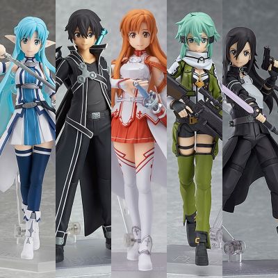 ZZOOI Figma Sword Art Online Kirito 174 248 Asuna 178 Sinon 241 Action Figure Model Toy Gift For Collection