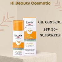 Eucerin Oil Control Facial Sunscreen Refreshing Waterproof SPF50+ 50ml Sunblock Sun Gel For Dry Touch Sensitive Oily Acne Prone