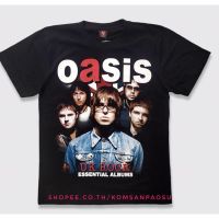 เสื้อยืดคอกลมเสื้อวง Oasis T-shirt Rock เสื้อวงร็อค Oasis ป้ายrock yeah S-5XL