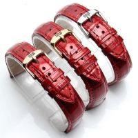 Suitable For Titus watch strap 06-2784 2630 wine barrel red leather 14 16 18 20mm