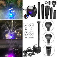 Aquarium pump pool fish pond color LED submersible pump fountain maker 15w 1000Lh for garden landscaping D25