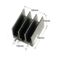 1Pcs,TO-220 IC อลูมิเนียมฮีทซิงค์ฮีทซิงค์18X15X16มม.ฟรีสกรู