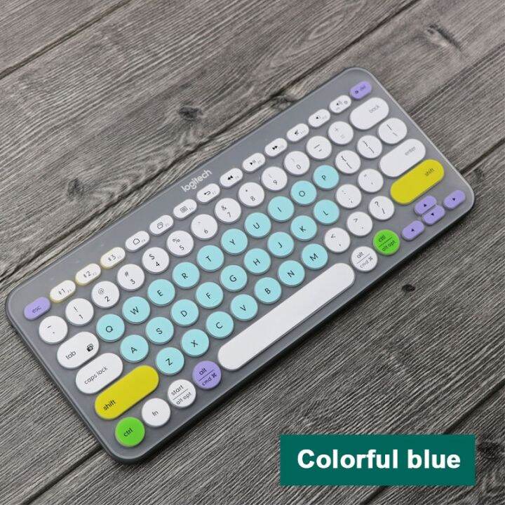 besegad-colorful-laptop-silicone-keyboard-cover-skin-sticker-protector-protective-case-for-logitech-k380-bluetooth-keyboard-keyboard-accessories