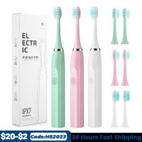 Super Sonic Electric Toothbrushes for Adults Kid Smart Timer Whitening Toothbrush IPX7 Waterproof Replaceable AA Battery Version