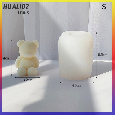 แม่พิมพ์เทียนซิลิคอนหมีของเล่นตำแหน่งการนั่ง HUALI02สำหรับปูนปลาสเตอร์ทำมือเทียนหอมการตกแต่งบ้านแม่พิมพ์&nbsp;ฉีดหมีน่ารัก