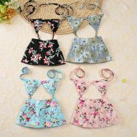 Summer Dog Vest Sexy Bikini for Small Dogs Cute Beach Dress Pet Clothes for Chihuahua Yorkies Poodle French Bulldog 2pcs Set Dresses