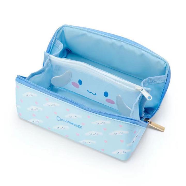 sanrio-large-capacity-pencil-case-cinnamoroll-hello-kitty-kulomi-cosmetic-bags-school-pencils-bag-pen-case-supplies-stationery