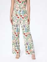 Cider Floral Print Long Trousers กางเกงขายาวผู้หญิง กางเกงแฟชั่นผญ ลายดอกไม้ ลุคสาวหวาน สไตล์เกาหลี