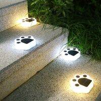 【LZ】✶♣△  Luz solar do gramado inserção do jardim pegada animal lâmpada enterrada iluminação decorativa da paisagem exterior novo tipo