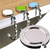 Portable Folding Bag Hanger Handbag Unique Hook Holder Table Hook Crystal Alloy Purse Bag Holder Circle Shape Bag Accessories