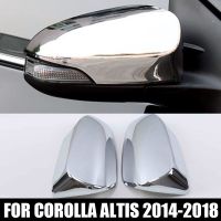 (Huish6) สำหรับ TOYOTA COROLLA ALTIS 2014-2018กระจกข้างรถยนต์สีเงินโครเมี่ยมฝาครอบกระจกมองหลัง ALTIS