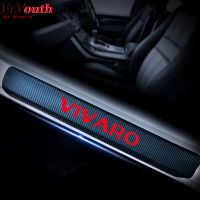 Car Door Sill Welcome Pedal Stickers Door Threshold Plate For Opel VIVARO Carbon Fiber Vinyl Sticker Car Accessories 4Pcs