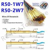 (Speedy electronic)เต้ารับความยาว R50-2W7 17.5มม.,PCB เปล่าสายไฟที่หุ้มชุดหัวทดสอบไว้ล่วงหน้าขาสำหรับเทสอุปกรณ์สายไฟ30AWG ทนทานต่ออุณหภูมิสูง