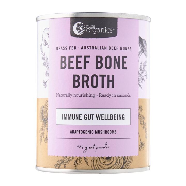 Nutra Organics Beef Bone Broth Powder Adaptogenic Mushroom 125G ...