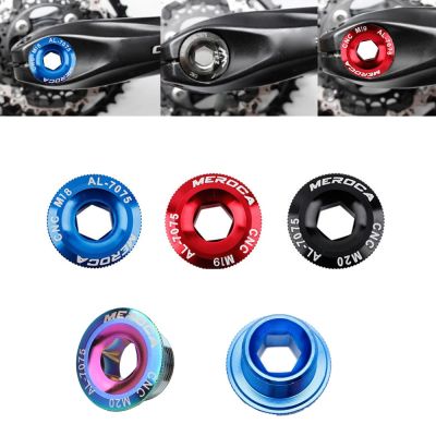 ﹊∏ M18/M19/M20 Bicycle BB bolts Bottom Bracket Aluminum alloy CNC Crankset Nut Crank Cover Crankset Screws Crank Arm Fixing Bolt Cr