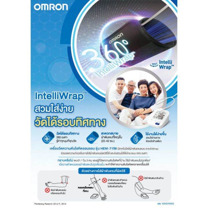 pro-เครื่องวัดความดันโลหิต-ออมรอน-omron-รุ่น-hem-7156-a-แถม-adapter-ถ่าน4ก้อน-ราคาถูก-อุปกรณ์-สาย-ไฟ-ข้อ-ต่อ-สาย-ไฟ-อุปกรณ์-ต่อ-สาย-ไฟ-ตัว-จั๊-ม-สาย-ไฟ