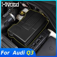 Hivotd For Audi Q3 2023-2019 Essories Car Engine Battery Protection Cover Insulating Dustproof Case Interior Decoration Parts