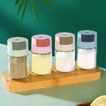 Quantitative Salt Jar Seasoning Bottle Set, Kitchen Salt Dispenser