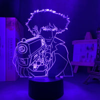 ไฟ Led อะนิเมะคาวบอย Bebop เข็มสำหรับเด็กห้องนอนตกแต่งไฟกลางคืนวันเกิดของขวัญห้องโต๊ะอะคริลิ3d โคมไฟคาวบอย Bebop มังงะ