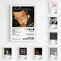 Deftones Singer Music Album โปสเตอร์ผ้าใบ-วงดนตรียอดนิยม Vintage Print - Modern Family Living Room Wall Art - Aesthetic Home Decor