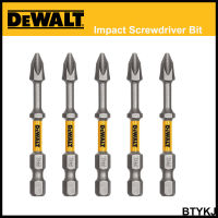 DEWALT ข้อต่อไขควงกระแทกขนาด63มม. PH2แม่เหล็กกันลื่นไดรเวอร์ชุดบิต