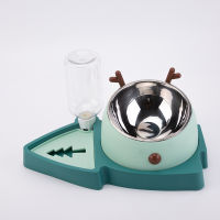 s Feeding Waterer Bowl Automatic Cat and Dog Rice Water Outlet Anti-Dumping Feeder Feeding Bowl Rice Bowl