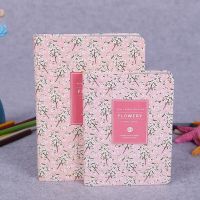 Korean floral A5 notepad time management planner exquisite small flowers A6 cute notebook English girl hand account book journal